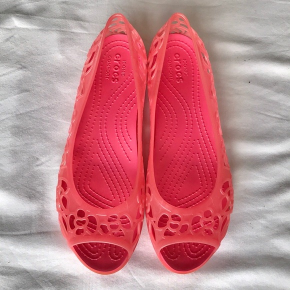 CROCS Shoes - Crocs pink Isabella sandals Sz W 8